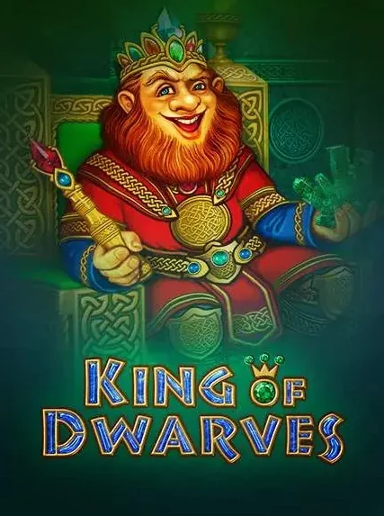 Decorative casino game artwork for Cazeus: King Of Dwarves